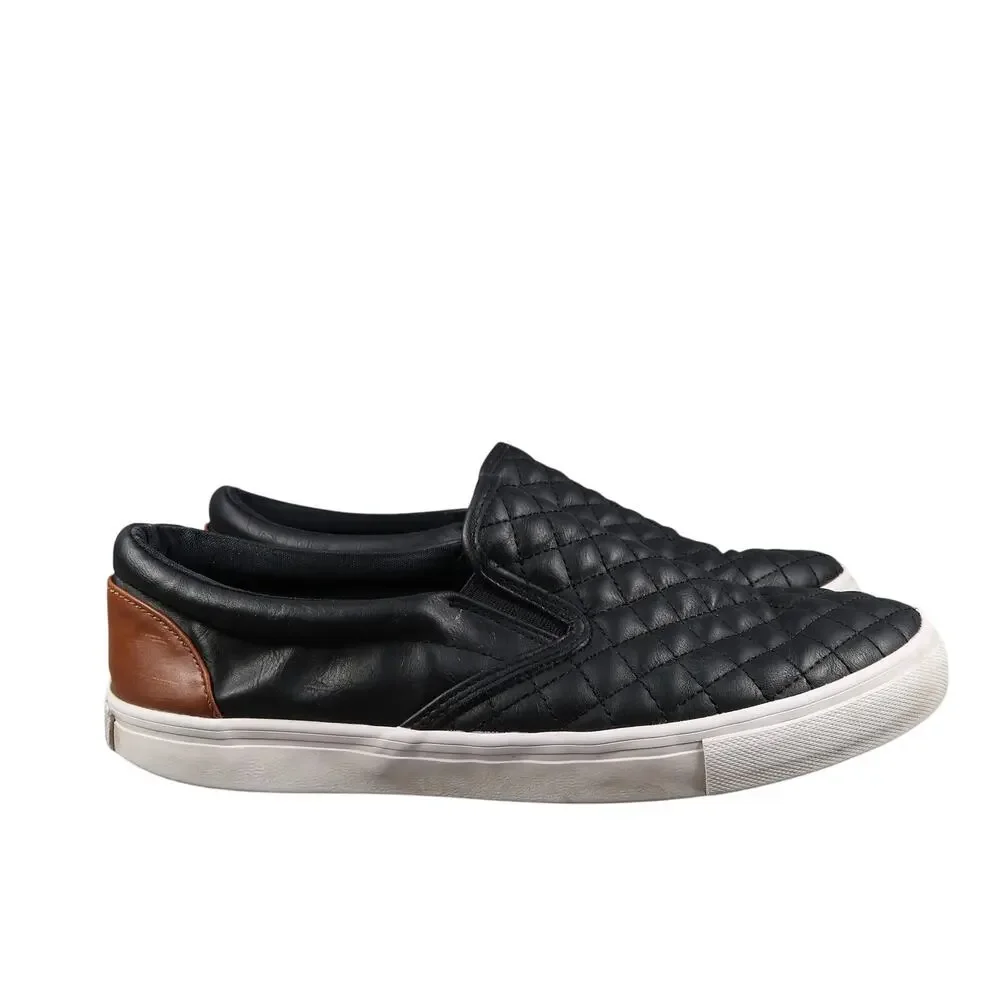 Daily Shoes Womens 11 Sneakers Slip On Quilted Black Casual Trainers Lifestyle
